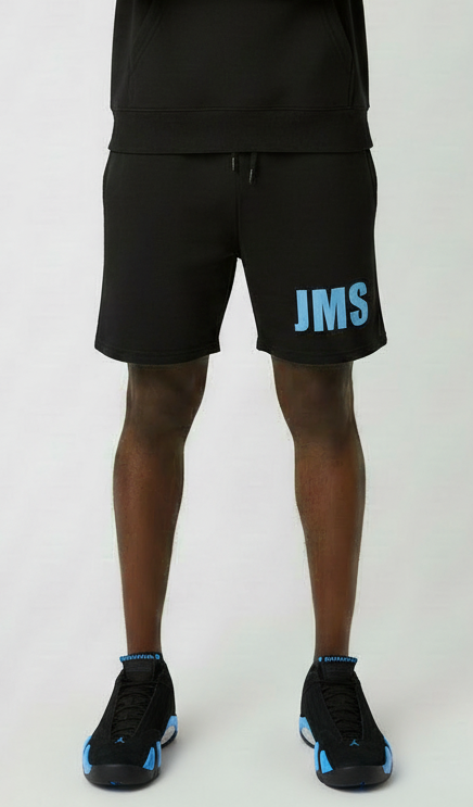 JMS Men's Black And Baby Blue Lightweight Shorts