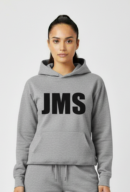 JMS Across The Chest Joinmystable Pigtail Grey And Black Hoodie