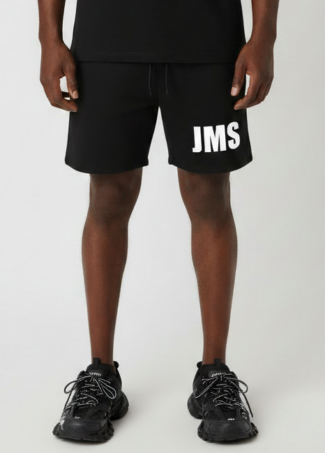 JMS Men's Black And White Lightweight Shorts