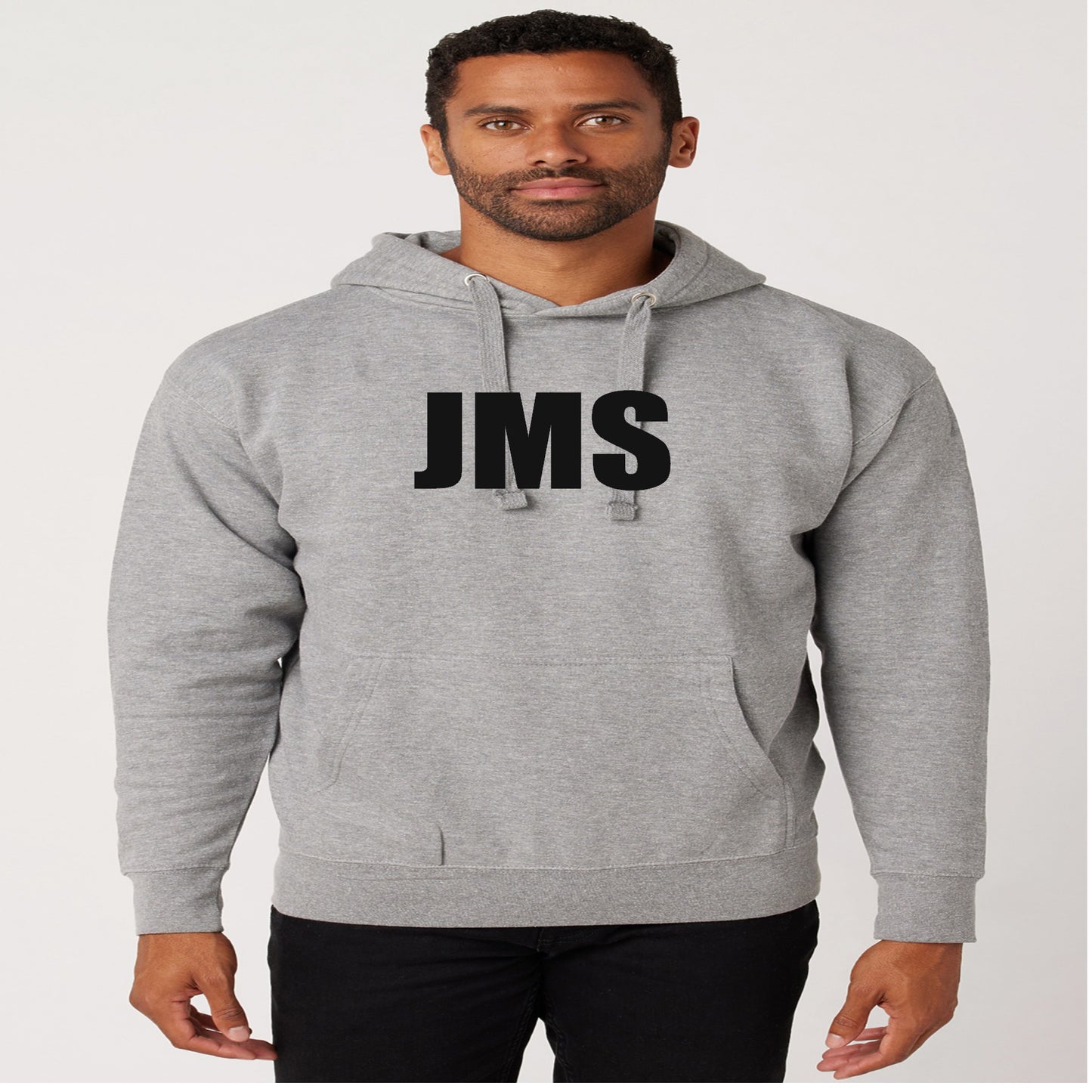JMS Across The Chest Joinmystable Pigtail Grey And Black Hoodie