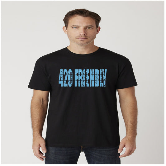 420 Friendly JMS Marijuana Leaf JoinMyStable Pigtail Puzzle Design T-shirt In Black And Baby Blue