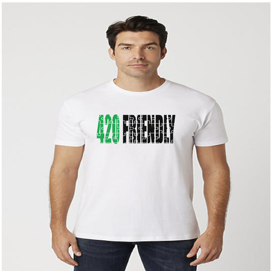 420 Friendly JMS Marijuana Leaf JoinMyStable Pigtail Puzzle Design T-shirt In White Green And Black