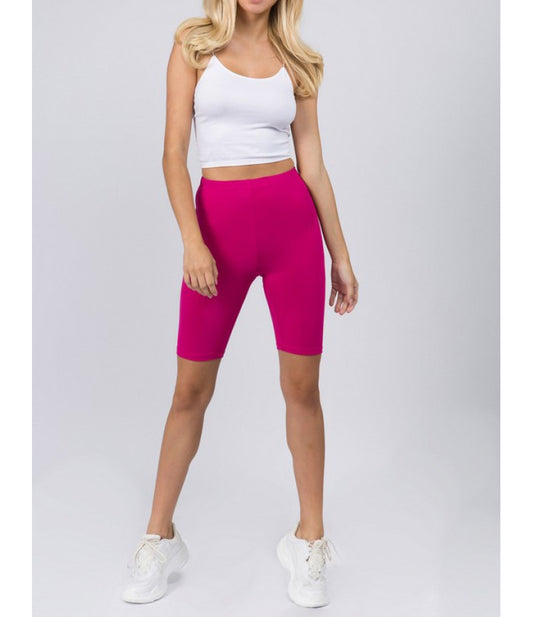 Ladies Pink Biker Shorts