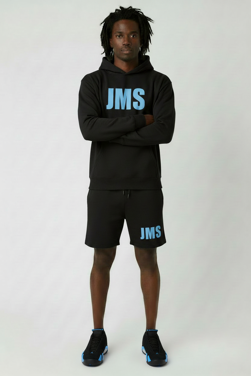 Black JMS fit with Jordan 14s