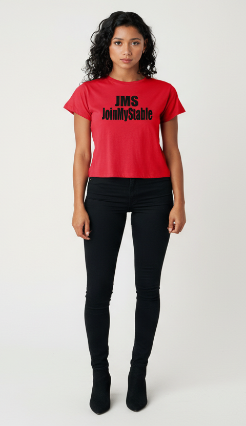 Full Body Red Tee Black JMS JoinMyStable
