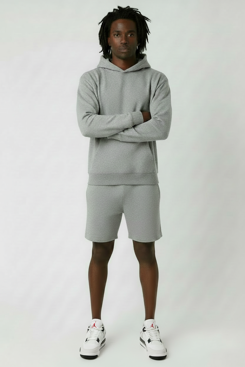 Grey fit with Jordan 4 White Cement