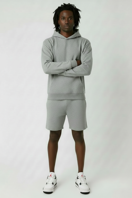 Grey fit with Jordan 4 White Cement