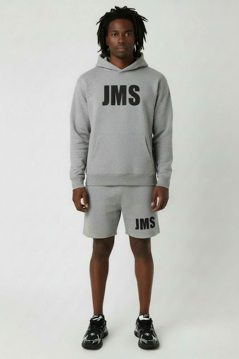 JMS Gray Outfit No Drawstrings No Blue Line