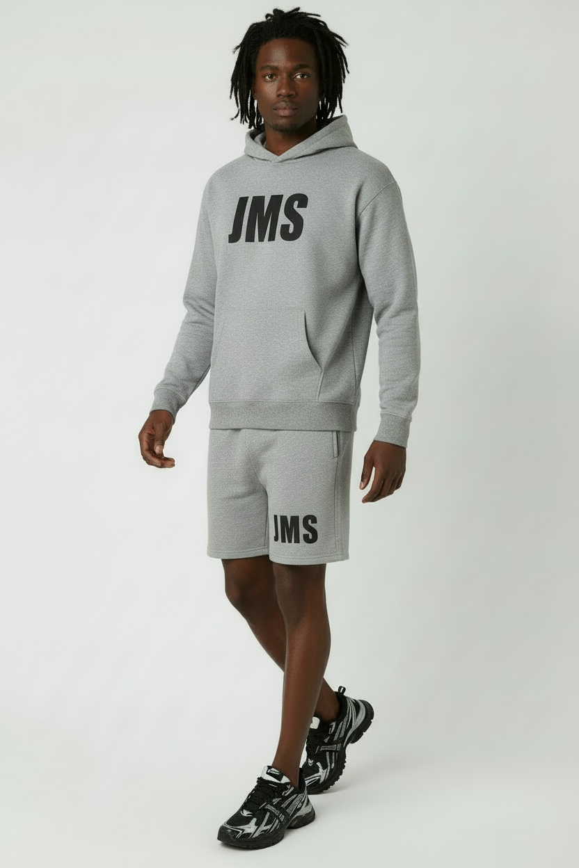 JMS Gray Pose Chest Forward