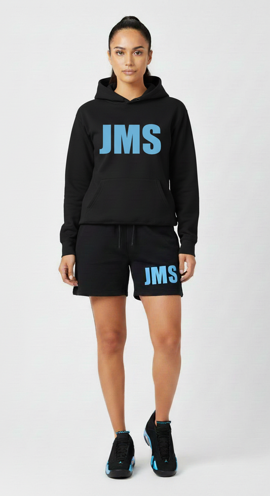 JMS Black And Baby Blue Lightweight Shorts