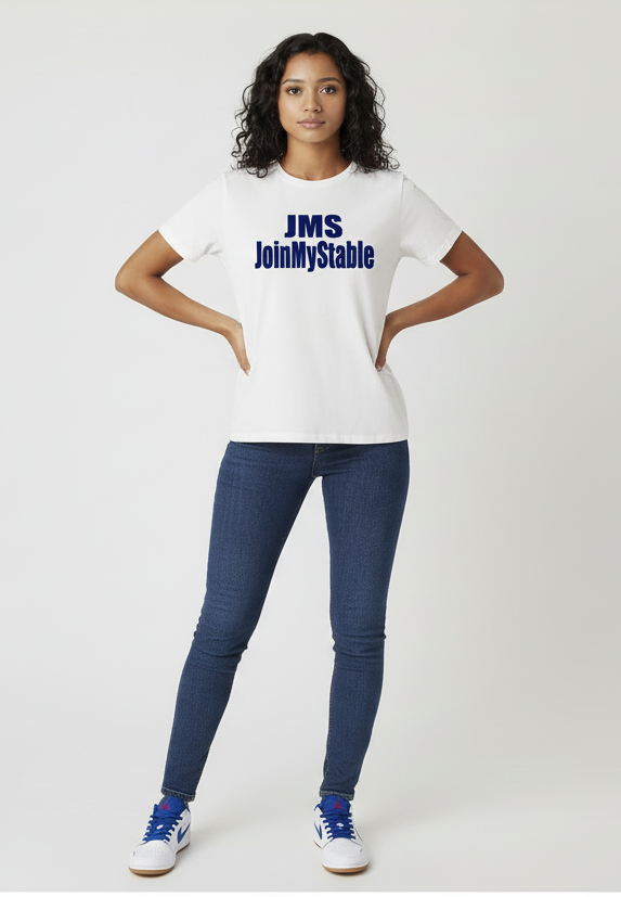 JMS White Tee Pose 1 Hands on Hips