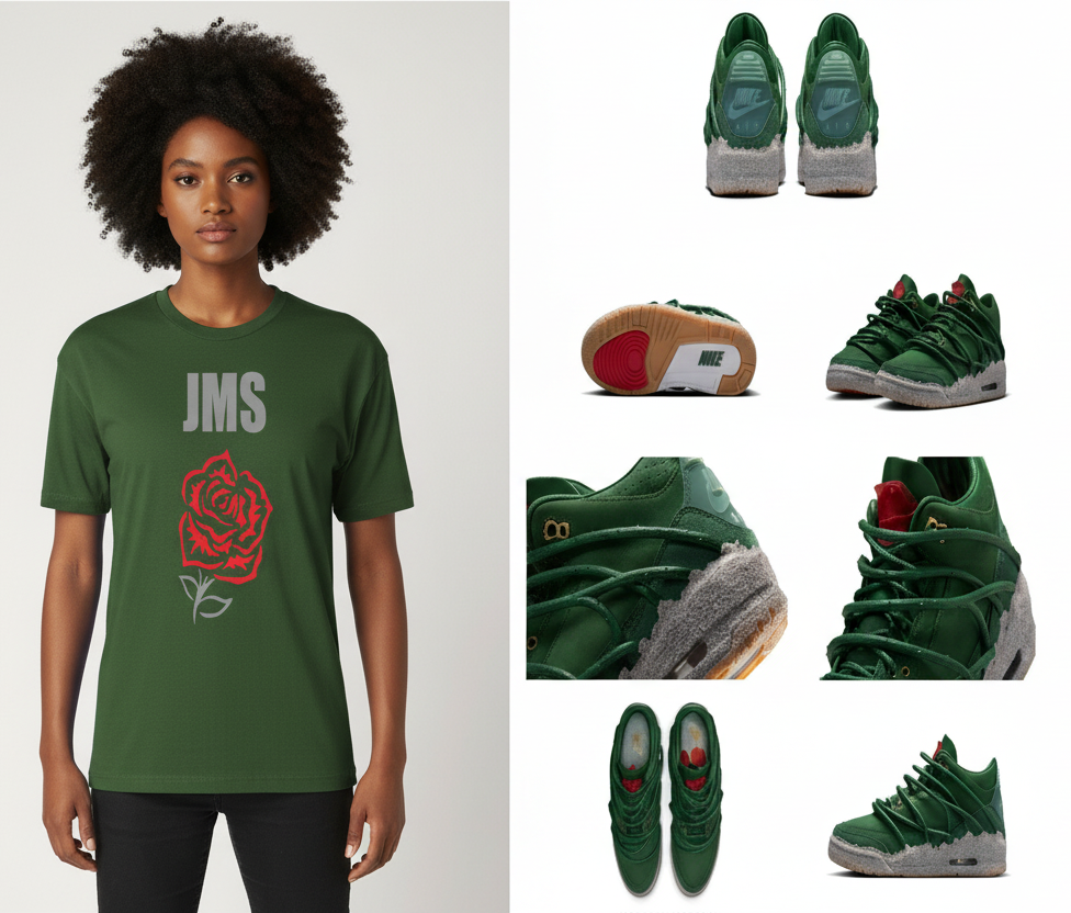 JMS  Across The Chest Cement Rose Match