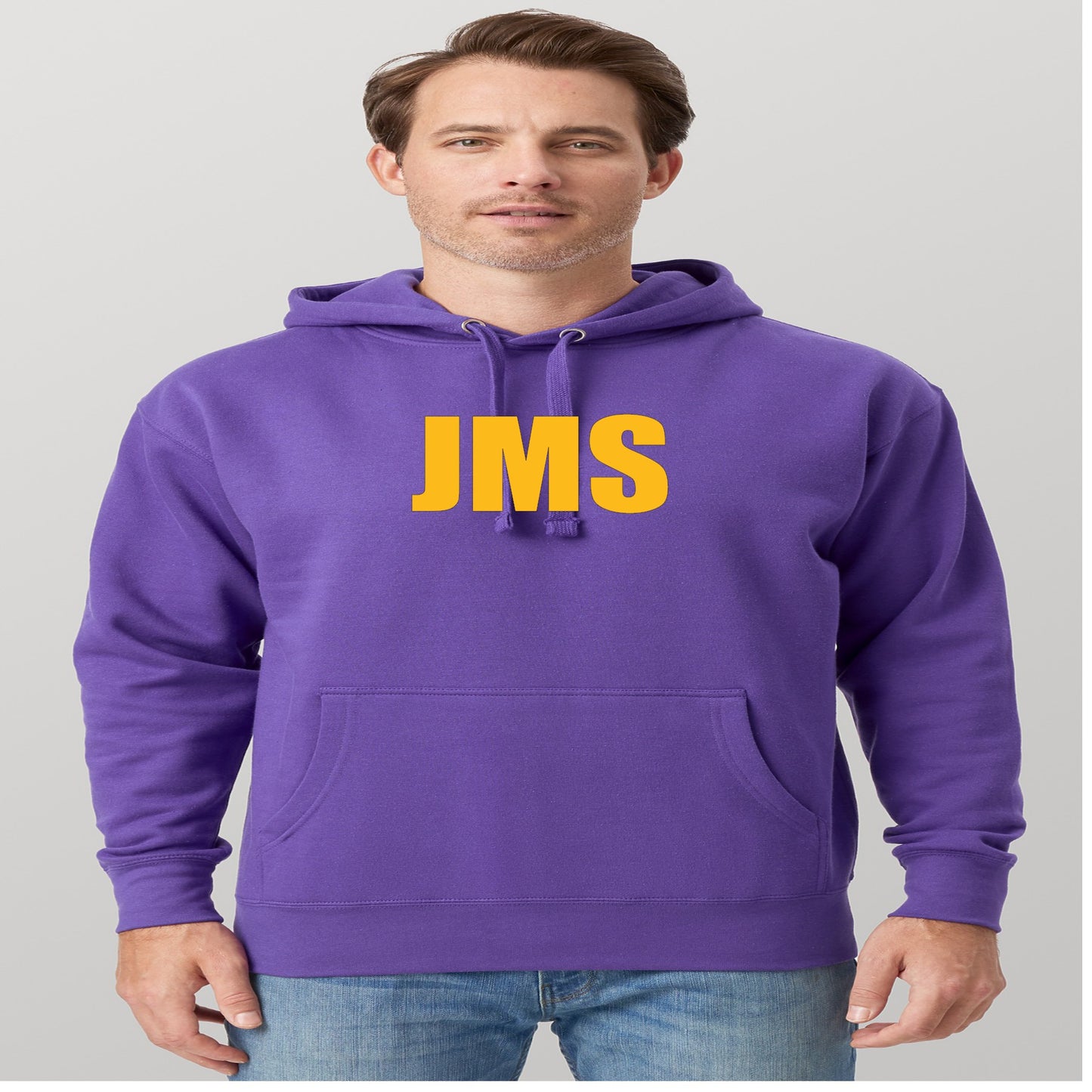 JMS Across The Chest Joinmystable Pigtail Purple And Mustard Yellow Hoodie