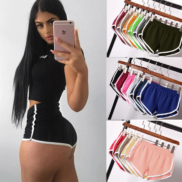 Ladies Black And White Booty Shorts