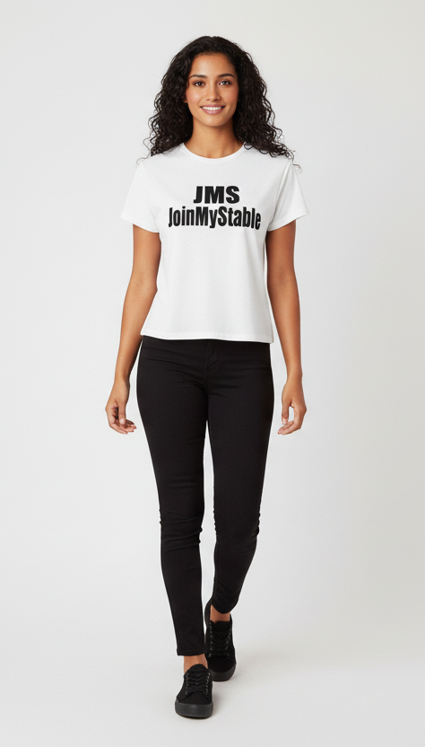 White Tee JMS Relaxed Lean